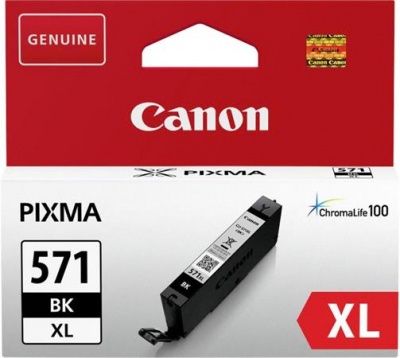 CLI-571XL Tintapatron Pixma MG 5700 Series/6800 Series/7700 Series nyomtatókhoz, CANON, fekete, 11 ml